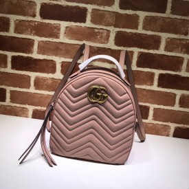 GG Marmont quilted leather backpack nude pink 476671