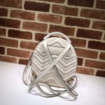 GG Marmont quilted leather backpack white 476671