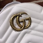 GG Marmont quilted leather backpack white 476671