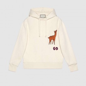 Gucci Hooded Sweatshirt with deer patch 475374 