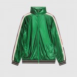 Gucci Oversize laminated jersey jacket 545652