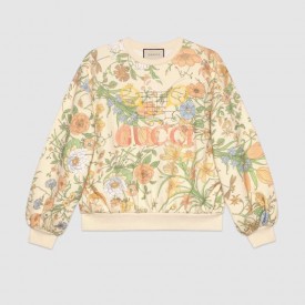 Gucci oversize sweatshirt with flora print 562199