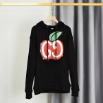 Gucci Hooded sweatshirt with GG apple print 610160 Black