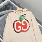 Gucci Hooded sweatshirt with GG apple print 610160 White