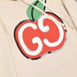 Gucci Hooded sweatshirt with GG apple print 610160 White