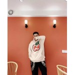 Gucci Hooded sweatshirt with GG apple print 610160 White