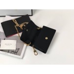 Gucci Sylvie leather super mini bag 494646 black