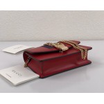 Gucci Sylvie leather super mini bag 494646 red