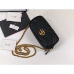 Gucci GG Marmont mini chain bag 546581 black