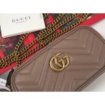 Gucci GG Marmont mini chain bag 546581 dusty pink