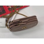 Gucci GG Marmont mini chain bag 546581 dusty pink