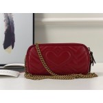 Gucci GG Marmont mini chain bag 546581 red