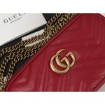 Gucci GG Marmont mini chain bag 546581 red