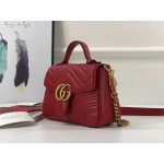 Gucci GG Marmont mini top handle bag 547260 red