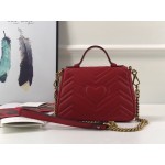 Gucci GG Marmont mini top handle bag 547260 red