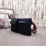 GUCCI Bum Bag Black Canvas GG black 28566