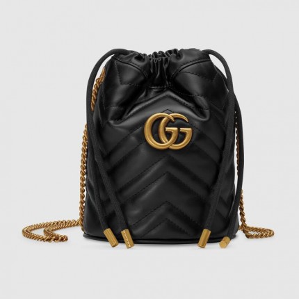 Gucci GG Marmont mini bucket bag black 575163