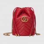 Gucci GG Marmont mini bucket bag red 575163