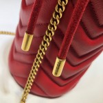 Gucci GG Marmont mini bucket bag red 575163