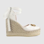 Gucci Leather platform espadrille white 573023