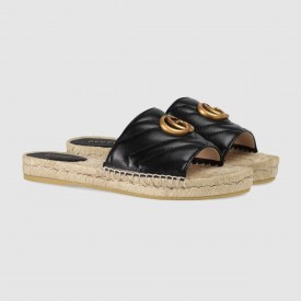 Gucci Leather espadrille sandal black 573028