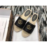 Gucci Leather espadrille sandal black 573028