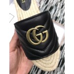 Gucci Leather espadrille sandal black 573028