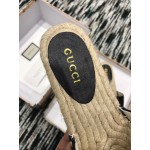 Gucci Leather espadrille sandal black 573028