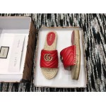 Gucci Leather espadrille sandal red 573028