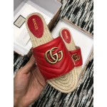 Gucci Leather espadrille sandal red 573028