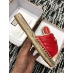 Gucci Leather espadrille sandal red 573028