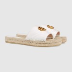 Gucci Leather espadrille sandal white 573028