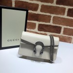 Gucci Dionysus super mini leather bag 476432 white