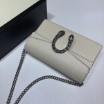 Gucci Dionysus super mini leather bag 476432 white