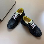 Gucci Lace-up shoe in leather and nylon 576048 black