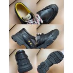 Gucci Lace-up shoe in leather and nylon 576048 black