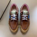 Gucci Lace-up shoe in leather and nylon 576048 brown