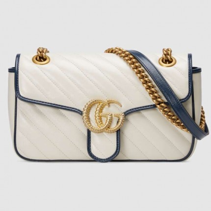 Gucci GG Marmont small shoulder bag 443497 9085 White