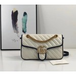 Gucci GG Marmont small shoulder bag 443497 9085 White