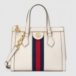 Gucci Ophidia small tote bag white leather 547551