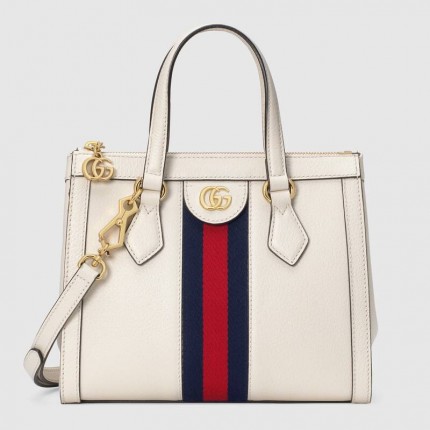 Gucci Ophidia small tote bag white leather 547551