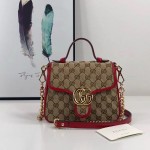 Gucci GG Marmont mini top handle bag 583571 red