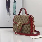 Gucci GG Marmont mini top handle bag 583571 red