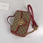 Gucci GG Marmont mini top handle bag 583571 red