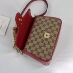 Gucci GG Marmont mini top handle bag 583571 red