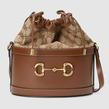 Gucci Horsebit 1955 bucket bag brown 602118 2363