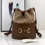 Gucci Horsebit 1955 bucket bag brown 602118 2363