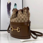 Gucci Horsebit 1955 bucket bag brown 602118 2363