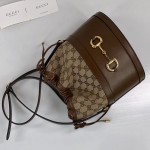 Gucci Horsebit 1955 bucket bag brown 602118 2363