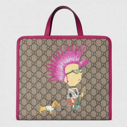 Children's GG punk print tote bag 605614